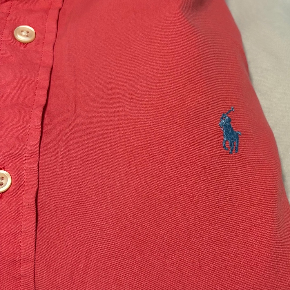 Polo by Ralph Lauren Salmon Button-Down Shirt Long Sleeve Men’s large - Picture 5 of 13